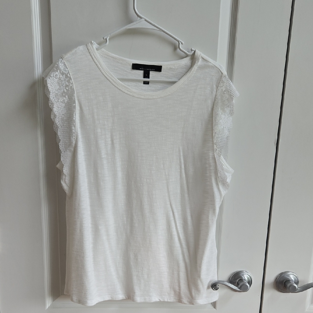 White House Black Market Tank Top w/ Lace Trim